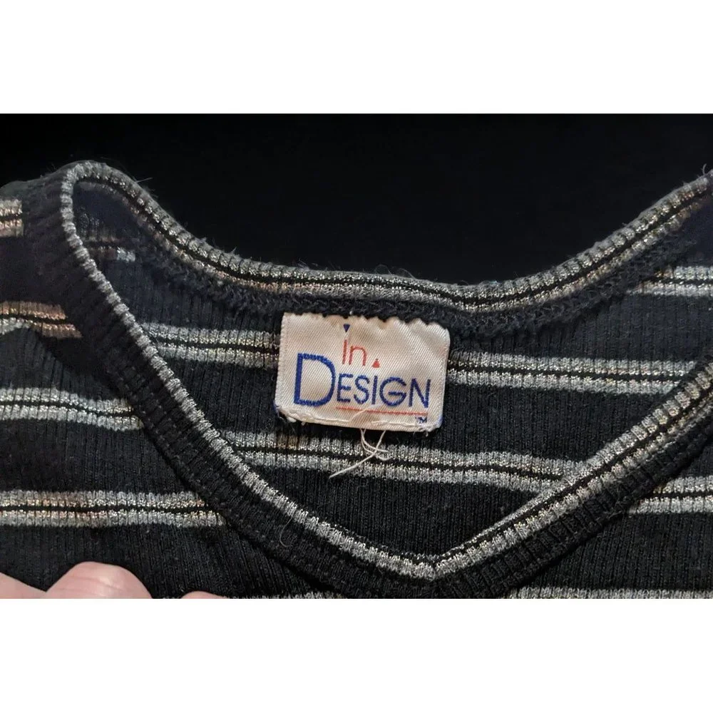 In Design Striped Ribbed Top - Picture 7 of 8